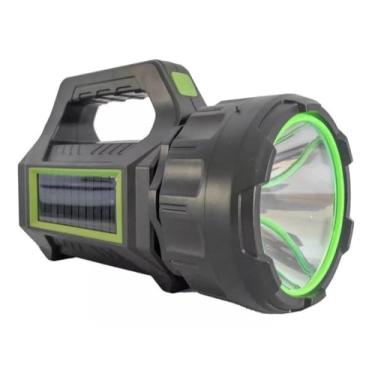 Imagem de Lanterna Holofote solar Tocha Pescaria Recarregável luz Branco 100m Luz de Emergência