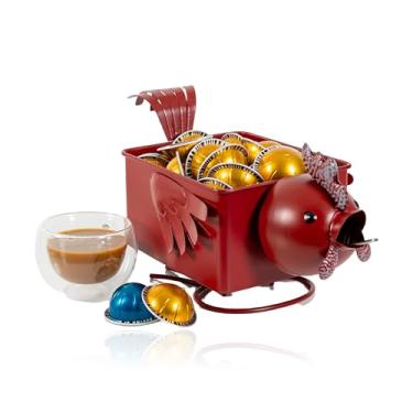 Imagem de Made Easy Kit Organizador de cápsulas de café compatível com Nespresso Vertuo e Original – Suporte de escultura de bancada estilo cesta para cafeteria, estação de canto, área de descanso para