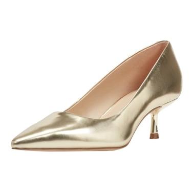 Imagem de Marc Fisher LTD Calynna Pump feminino, Couro metálico espelhado dourado 710, 36