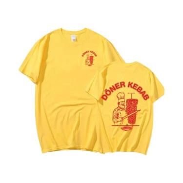 Imagem de Camiseta Gráfica Unissex Oversized De Algodão Com Estampa De Doner Keb