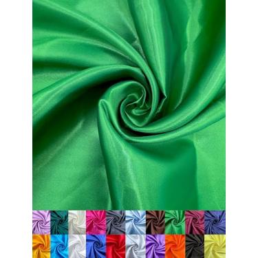 Imagem de EOVEA - Tecido de cetim brilhante da The Yard – Material de poliéster liso para costura, estofamento, forro, decoração, fantasias e artesanato DIY – 152,4 cm de largura, tecido leve e drapeado macio