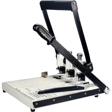 Imagem de LMJYU Máquina de vinco manual, máquina manual de economia de mão de obra de 30 mm, cortador de papel, aparador de guilhotina profissional, máquina de encadernação financeira manual