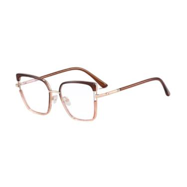 Imagem de HCPIHF Armação de óculos grande transparente para mulheres (4)