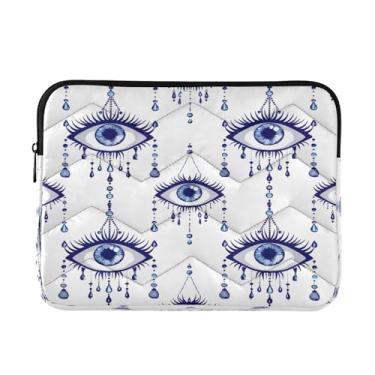 Imagem de Kigai Bolsa para laptop, linda bolsa de laptop azul tribo macia e resistente a impactos, bolsa protetora para notebook de 13 a 14 polegadas