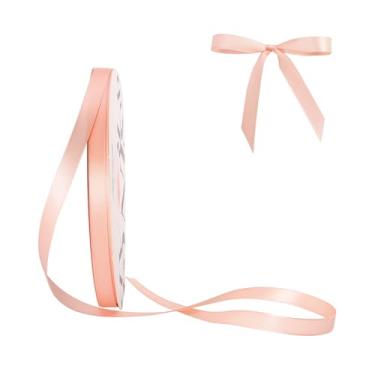 Imagem de HYSSINOWRAP Fita de cetim decorativa para embrulho de presente, 2,5 cm de largura, várias cores disponíveis (164 rosas em pó, 9,5 cm)