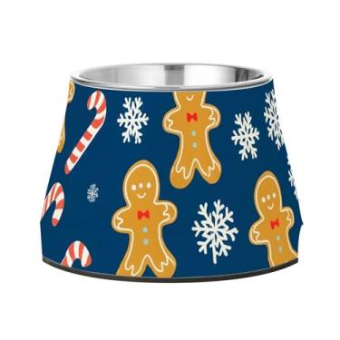 Imagem de Burbuja Tigela masculina de gengibre para cães de aço inoxidável para comida e água, antiderrapante para cães médios e gatos, 590 ml