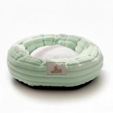 Imagem de Cama Para Cachorro e Gato Pequeno Ninho Nuvem Caminha Pet Luxo Confortável 50cm - Novadecora (Menta)