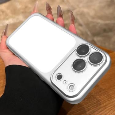 Imagem de Capa protetora fosca para iPhone 17 Air 16e 14 15 16 13 17 Pro Max Plus 16 Pro 17 Pro Max (para iPhone 13 Pro/Prata)