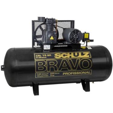 Imagem de Compressor de ar 15 pés 200L 3 hp 140 libras monofásico Bravo - CSL15B