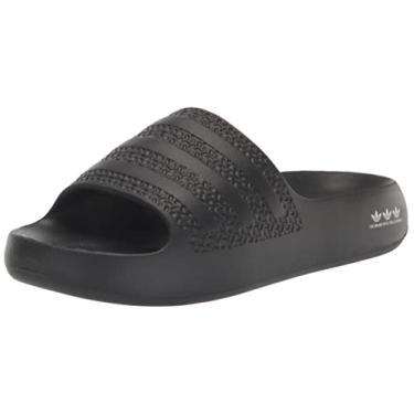 Imagem de adidas Sandália feminina Adilette Slide, Core Black/Cloud White/Core Black (Ayoon), 38