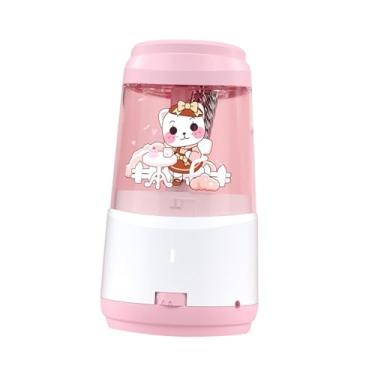 Imagem de Baoblaze Apontador de lápis, recarregável, apontador de lápis, totalmente automático, parada automática, apontador elétrico para lápis de 6,5-9,5 mm, ROSA