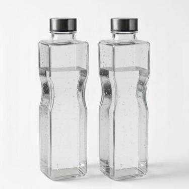 Imagem de Kit de 2 garrafas de vidro para geladeira estilo moderno - Blitz Femin