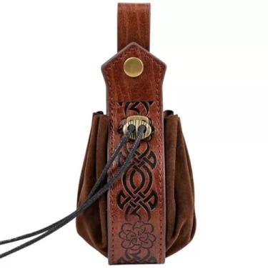 Imagem de Bolsa de cintura vintage de couro sintético, bolsa de cinto portátil para viagens e transporte diário, Marrom escuro, Fur Furry Fuzzy Plush Fanny Sherpa Fleece Pack