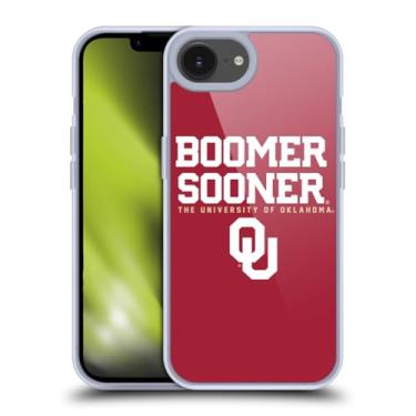 Imagem de Head Case Designs Capa de gel oficialmente licenciada pela Universidade de Oklahoma OU Boomer Sooner [proteção de grau militar] compatível com Apple iPhone 16e e compatível com MagSafe