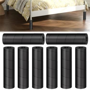 Imagem de 8 peças de capas de perna de moldura de cama, protetores de dedos de moldura de cama reutilizáveis, protetores de pés de moldura de cama, protetores de colisão de pés de moldura de cama, evita