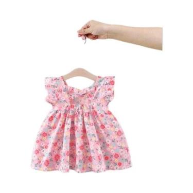 Imagem de Vestido De Verão Estampado Para Meninas, Sem Mangas, Vestido Completo 