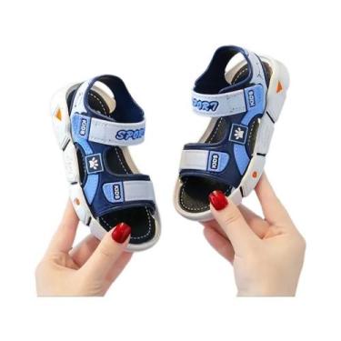 Imagem de Sandálias De Borracha Para Meninos Verão Calçados De Praia Planos Anti