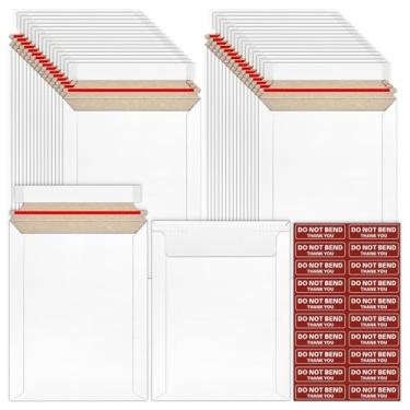 Imagem de Cmkura Pacote com 20 envelopes rígidos de 15 x 20 cm, envelopes de papelão planos de proteção para fotos, CD, documento, convite, cartão comercial, moedas, carimbos