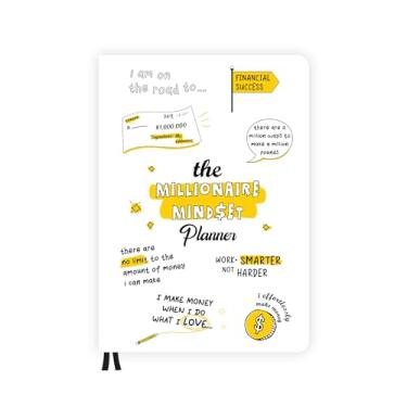 Imagem de Momentum – Kit de planejador de produtividade diário, semanal, mensal | Capa de desenho tamanho A5 sem data | Diário de 192 páginas + adesivos motivacionais e cartão postal | 4 meses | Agenda para