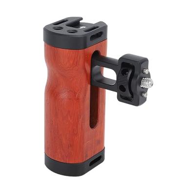 Imagem de Luocute Alça de Madeira para Gaiola de Câmera Universal, Design Ergonômico Com Ranhura Deslizante para Ajuste Esquerdo e Direito, Com Montagem de Sapata Fria Orifício de Parafuso de 1/4