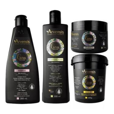 Imagem de Kit Arvensis Cachos Sh Ativ. Cresp Geleia Alta Fix. Masc 2X1