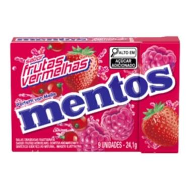 Imagem de Bala Slim Box sabor frutas vermelhas caixa com 12 unidades de 24,1g - Mentos