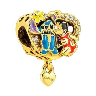 Imagem de Pingente Charm De Mickey Mouse E Lilo Stitch Da Disney, Compatível Com