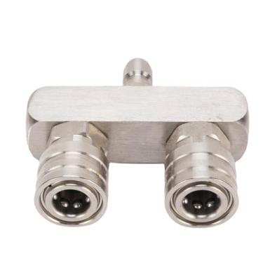 Imagem de WALFRONT Bocal de Lavadora de Alta Pressão, Conexão Rápida de 1/4 Polegada, Cabeça Dupla de Aço Inoxidável de 5000 PSI Com 4 Pontas, para a Maioria das Pistolas e Hastes de Limpeza de