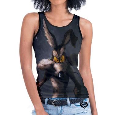 Imagem de Camiseta regata Looney Tunes FEMININA Coyote Desenho Adulto, GG