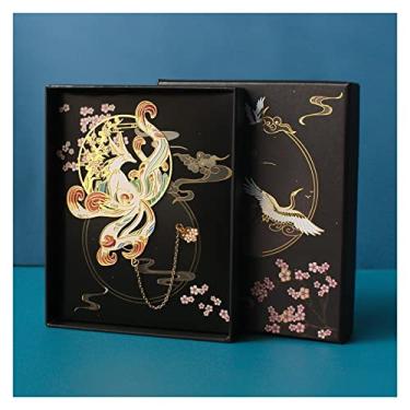 Imagem de Clipe de livro marcador de livro estilo chinês presente de aniversário de metal estação escolar para enviar colegas de classe presente de dia do professor pequena caixa de presente marcadores para