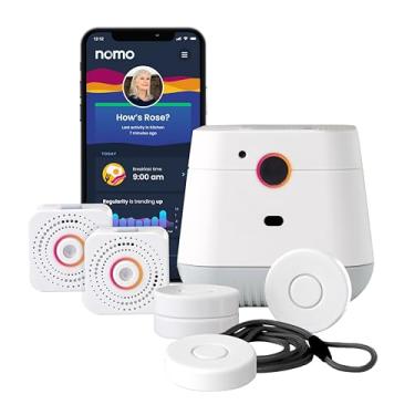 Imagem de Nomo Smart Care Sistema De Alerta Médico Remoto Residencial, Alertas Personalizados Com Registro De Atividades Do Aplicativo, Detecção De Quedas Para Idosos Com Botão De Chamada, Contato De Emergên