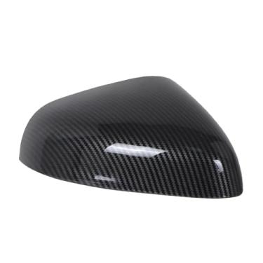 Imagem de Capa De Espelho Lateral Do Carro Padrão De Fibra De Carbono/Asa Preta Brilhante Capa De Visão Traseira Compatível Com Ford Fiesta Mk8 2018-2023(Right Carbon Fiber)