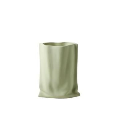 Imagem de Vaso de mesa para sala de estar, textura fosca, vaso decorativo, arranjo de flores, bolsa de papel para mesa, ornamentos florais, vasos de flores (A)