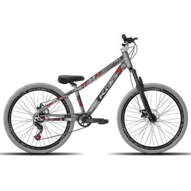 Imagem de Bicicleta aro 26 KOG Freeride, Grafite com vermelho 2