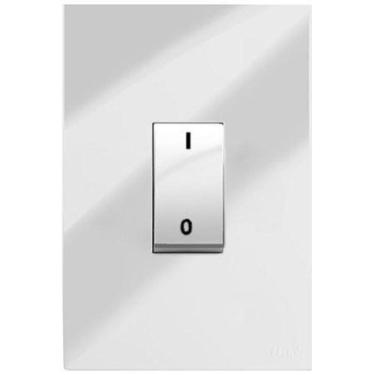 Imagem de Cj Int. Bipolar Simples Vertical 4X2 - Recta Prata Gloss