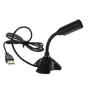 Imagem de Microfone de Mesa USB com Suporte Ajustável 360 para Chat Voz Mic PC Porta Plug and Play Pequeno Portátil