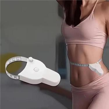 Imagem de Fita Métrica Telescópica Automática Branca Para Costura, Régua De Medi