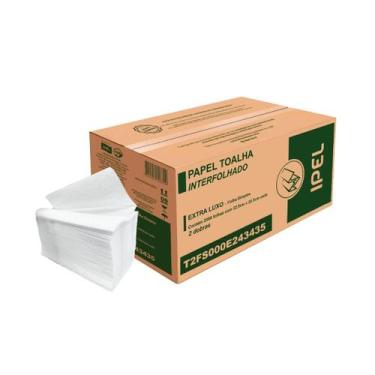Imagem de Papel Toalha Interfolha 2 Dobras Folha Simples Extra Luxo 22,5X20,5cm 