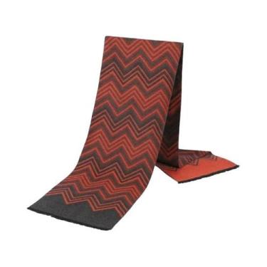 Imagem de Cachecol Masculino De Inverno Com Estampa Xadrez E Paisley, Imitação D