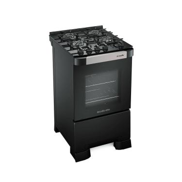 Imagem de Fogão Mueller Decorato Vetro Piso 4 Bocas Preto Fosco G3 601230050 Bivolt