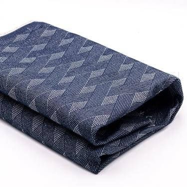 Imagem de Tecido jeans azul profundo de 283.5 g – 178 cm (70") de largura sarja jacquard não elástica para jeans, jaquetas e costura DIY (pré-corte de 3 jardas)