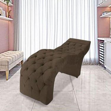 Imagem de Maca Estofada Estética Cílios Salão Spa Suede Hellen Marrom