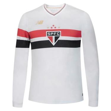 Imagem de Camisa New Balance São Paulo I Manga Longa 2025/26 Unissex