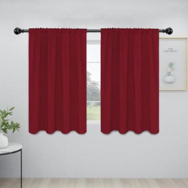 Imagem de Cortinas Easy-Going 107x114cm com isolamento térmico vermelho, 2 painé