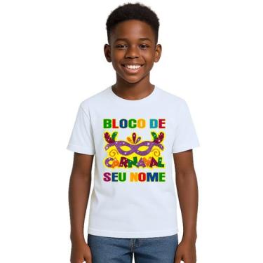 Imagem de Camiseta Bloco de Carnaval com Máscara Estampa Personalizada - UseP4, 