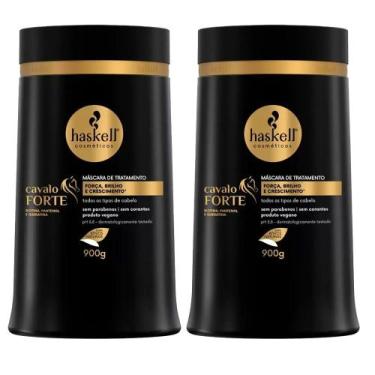 Imagem de Kit Máscara Capilar De Tratamento Haskell Cavalo Forte 900g - 2 Unidad