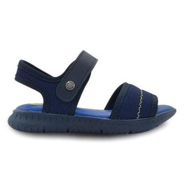 Imagem de Sandália Infantil Menino Papete Pé com Pé Guty Marinho Plus-Masculino