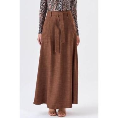 Imagem de Saia Longa PKS Marrom-Feminino