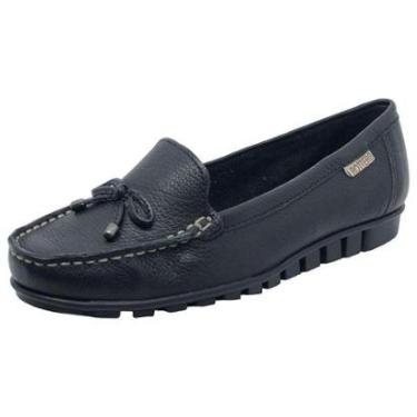 Imagem de Sapato Feminino Mocassim Couro Slip On Conforto Laço Bottero-Feminino