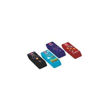 Imagem de 2 unidades BORRACHA TRIS COLLECT ARCADE - cores: vermelho, azul, roxo 